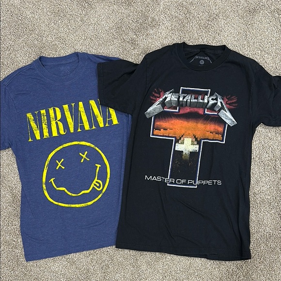 Unisex Band Tees (Nirvana & Metallica) - Picture 1 of 5